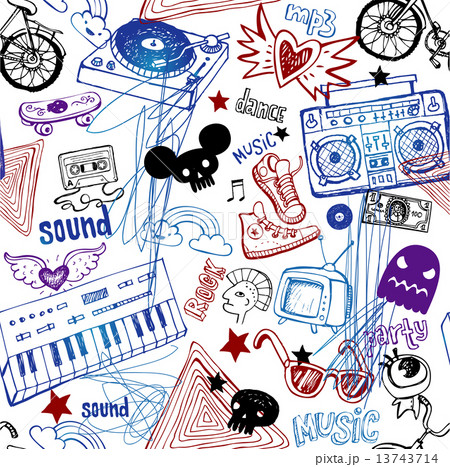 Seamless music background. Seamless music background. 13743714