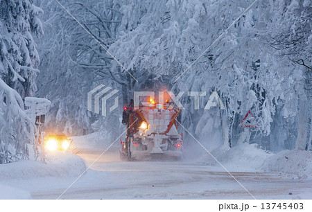 snow plough, Czech Republic snow plough, Czech Republic 13745403