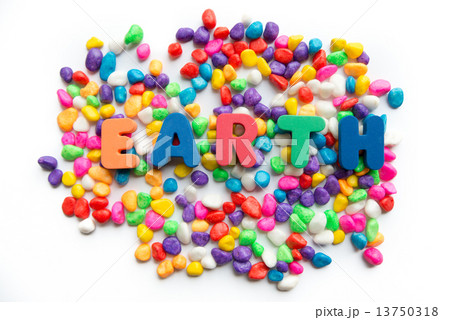 earth word in colorful stone earth word in colorful stone 13750318