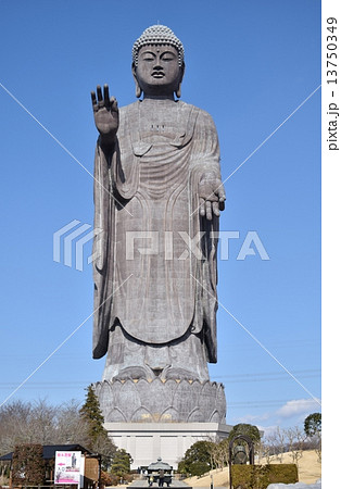茨城県 世界一の青銅製立像 牛久大仏（うしくだいぶつ）の写真素材