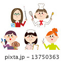 女性いろんな職業 13750363