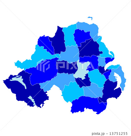北アイルランド　地図　国 13751255