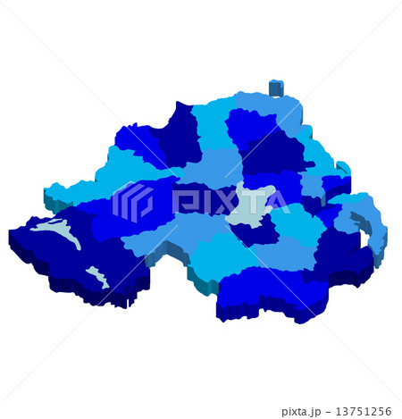 北アイルランド　地図　国 13751256