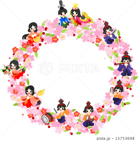 ひな祭り 〜ひな祭りリース〜のイラスト素材 [13753698] - PIXTA