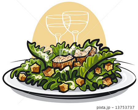Salad Caesarのイラスト素材