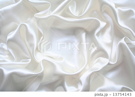 Smooth elegant white silk can use as wedding background 13754143