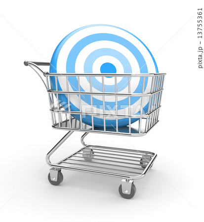 Shopping cart with arrow 13755361