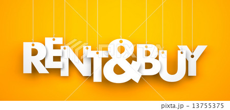 Rent and buy. Text on the string 13755375