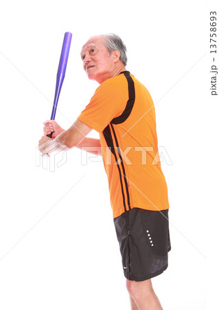 white background, old man, studio shot, portrait, confidence, sports, healthy, happy, ball, enjoy 13758693