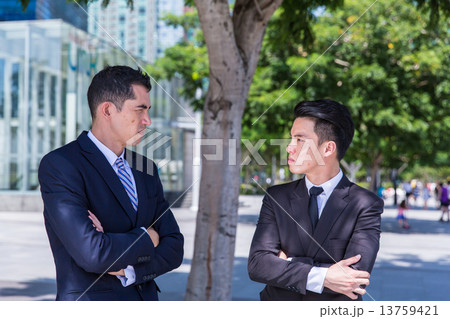 Business man fold arm  13759421