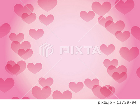ハート 背景のイラスト素材