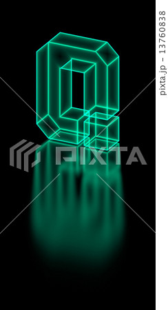 グローワイヤーアルファベット（反射像あり） 13760838