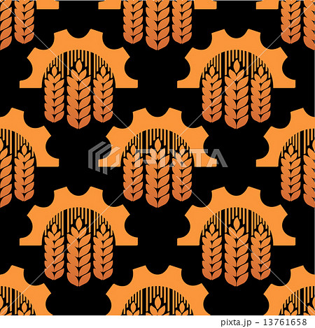 Seamless pattern of ears and gears 13761658