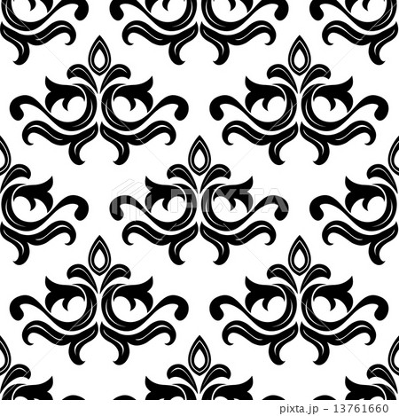 Black floral seamless pattern 13761660