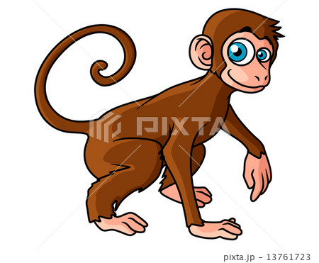 Cartoon brown monkey character 13761723