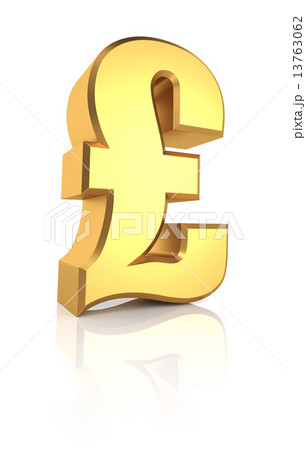 3D Gold Pound Sign 13763062