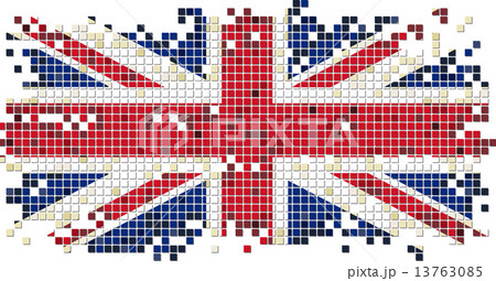 British grunge tile flag. Vector illustration 13763085