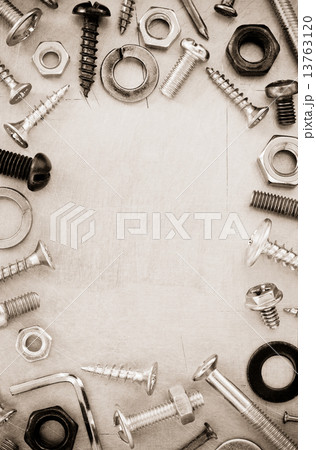 hardware tools at metal background 13763120