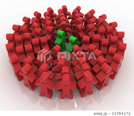 3d people in circle 13764172