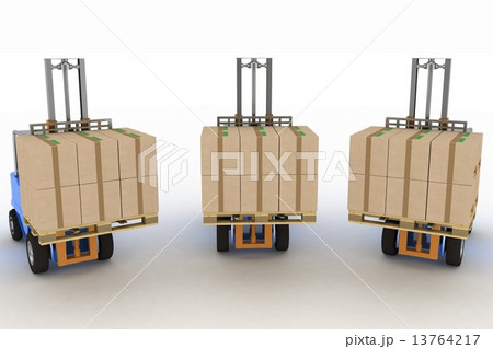 Three loaders with cargo 13764217