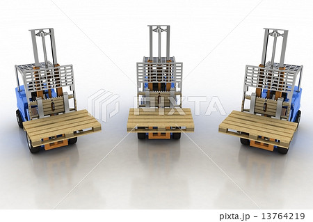 Three loaders without cargo 13764219
