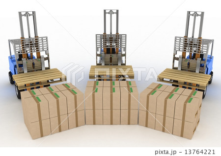 Three loaders without cargo 13764221