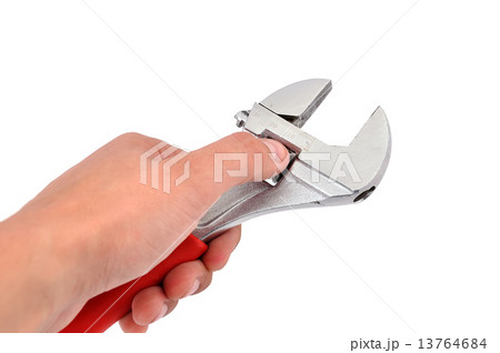 wrench in his hand wrench in his hand 13764684