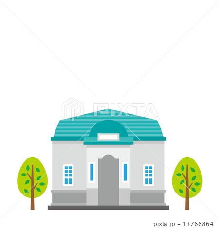 交番 施設 派出所 警察署 建物のイラスト素材