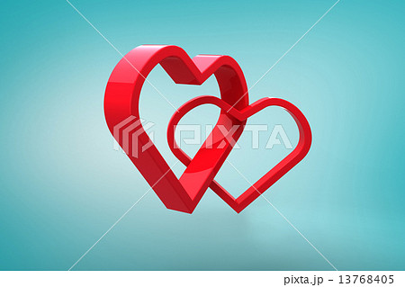 Composite image of linking hearts 13768405