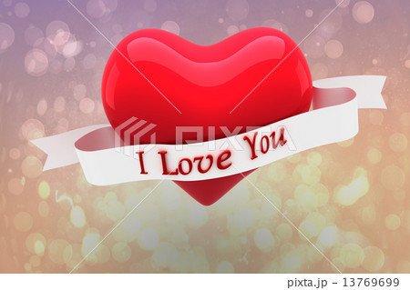 Composite image of heart with scroll Composite image of heart with scroll 13769699