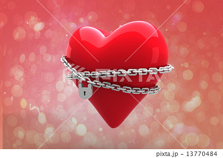 Composite image of locked heart Composite image of locked heart 13770484