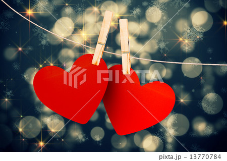 Two hearts on a clothes line Two hearts on a clothes line 13770784