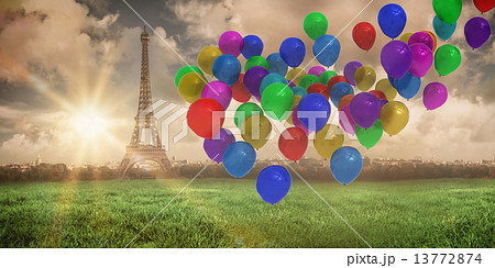 Composite image of colourful balloons Composite image of colourful balloons 13772874