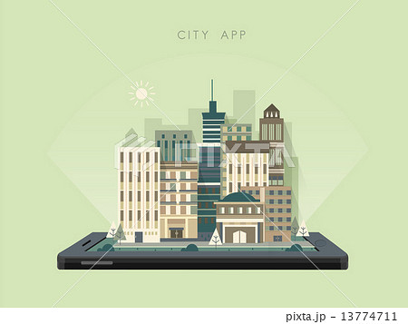 都市 高層ビル群 超高層建築のイラスト素材