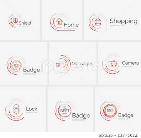 Thin line neat design logo collection 13775022