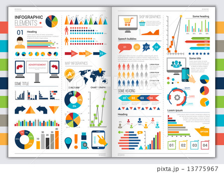 Flat infographic set 13775967