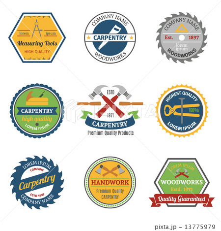 Carpentry color emblems Carpentry color emblems 13775979