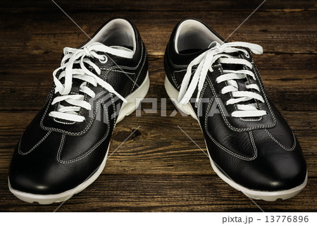 black leather man's shoe 13776896