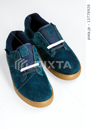 dark blue velvet man's shoe 13776926