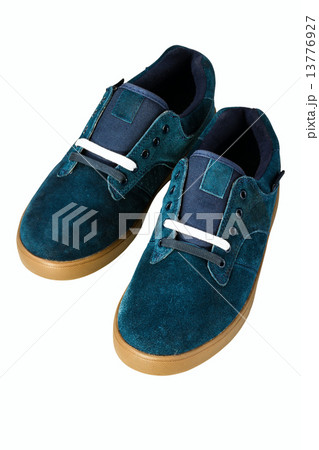 dark blue velvet man's shoe 13776927