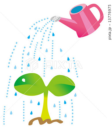 若葉 水 育てるのイラスト素材