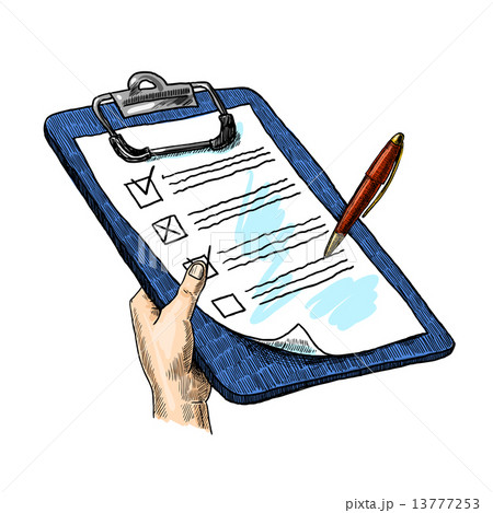 Hand With Clipboard 13777253
