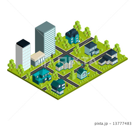 Real Estate Isometric 13777483
