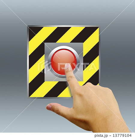 危険なボタンを押す手 危険なボタンを押す手 13779104