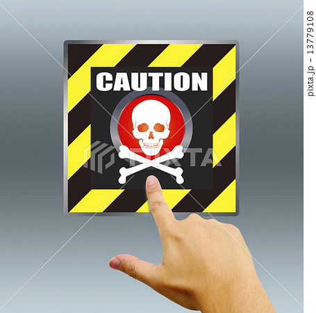 危険なボタンを押す手 13779108