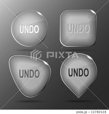 Undo. Glass buttons. Vector illustration. 13780328