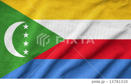 Ruffled Comoros Flag 13781310