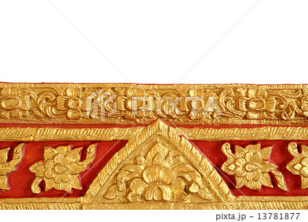 Beautiful Thai art on temple wall Beautiful Thai art on temple wall 13781877