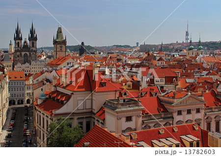 Prague red roofs Prague red roofs 13782603