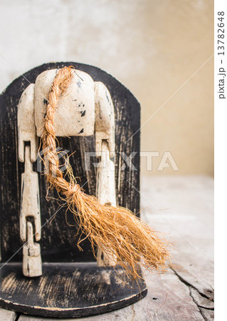 Puppet horse on the table. Puppet horse on the table. 13782648